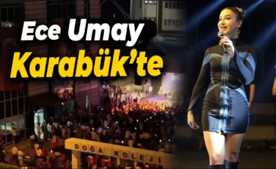 Ünlü şarkıcı Ece Umay, öğrenciler için sahne aldı