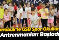 Karabük’te GSB Spor Okulları Antrenmanları Başladı