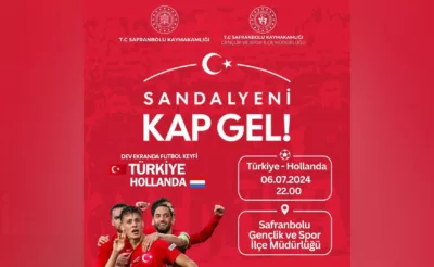 Safranbolu’da Dev Ekranda Futbol Keyfi: Türkiye-Hollanda Maçı