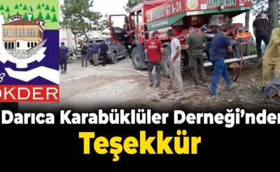 Darıca Karabüklüler Derneğinden Teşekkür