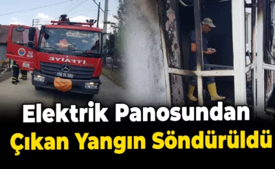 Elektrik panosundan çıkan yangın eve sıçramadan söndürüldü