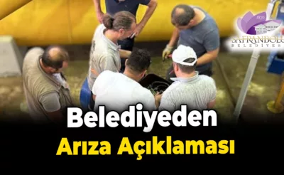 Safranbolu Belediyesi’nden İçme Suyu Terfi Merkezi Terfi2 İstasyonunda Meydana Gelen Arıza Hakkında Açıklama