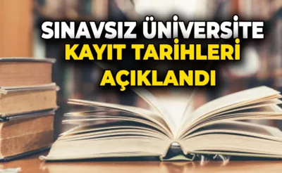 Sınavsız İkinci Üniversite Kayıt Tarihleri Belli Oldu