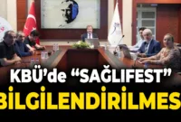 KBÜ’de SAĞLIKFEST’in yarışmaları ile ilgili bilgilendirme yapıldı