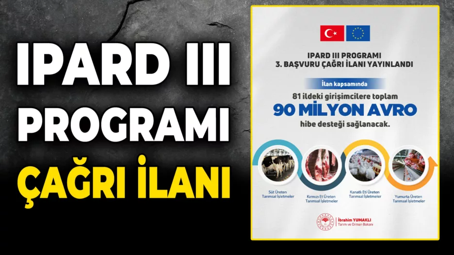 IPARD III Programı Üçüncü Çağrı İlanı Yayınlandı