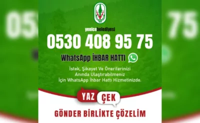 Yenice Belediyesi Whatsapp İhbar Hattı Kurdu