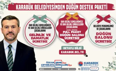 Karabük Belediyesi’nden Düğün Destek Paketi