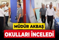 Milli Eğitim Müdüründen Okullarda İnceleme