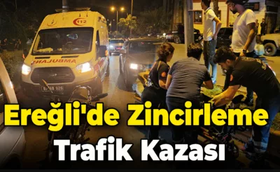 Karadeniz Ereğli’de zincirleme trafik kazası: 3 yaralı