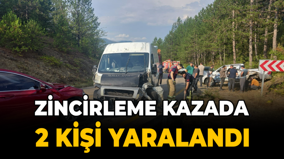 Zincirleme kazada 2 kişi yaralandı