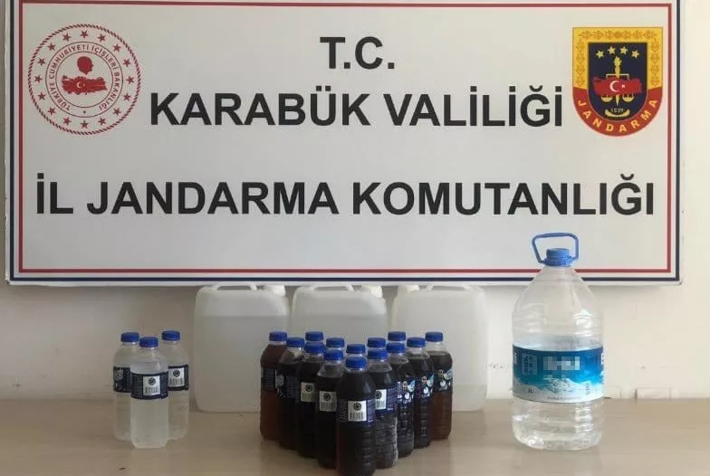 Karabük’te 20.5 litre kaçak alkol ele geçirildi