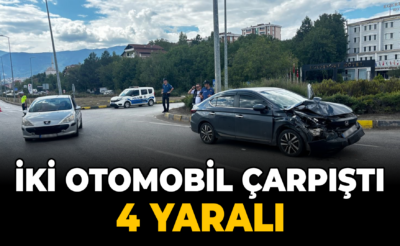 Safranbolu’da iki otomobil çarpıştı: 4 yaralı