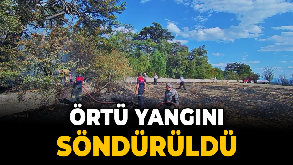 Safranbolu’da örtü yangını söndürüldü