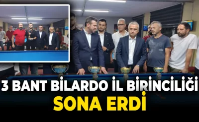 Karabük 3 Bant Bilardo İl Birinciliği Sona Erdi