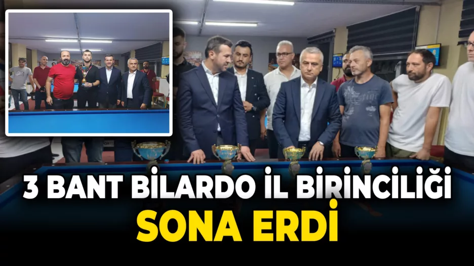 Karabük 3 Bant Bilardo İl Birinciliği Sona Erdi