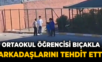 Karabük’te ortaokul öğrencisi bıçakla arkadaşlarını tehdit etti