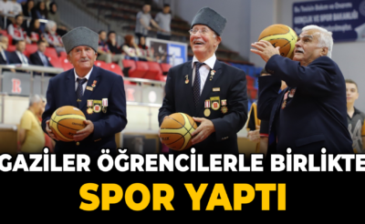 Karabük’te gaziler, öğrenciler ile birlikte spor faaliyetleri yaptı