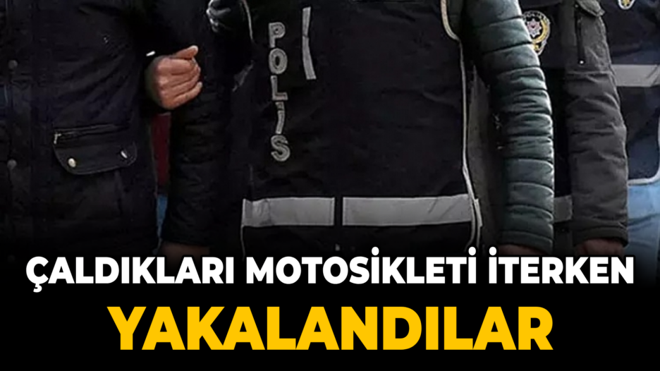 Çaldıkları motosikleti iterken yakalandılar