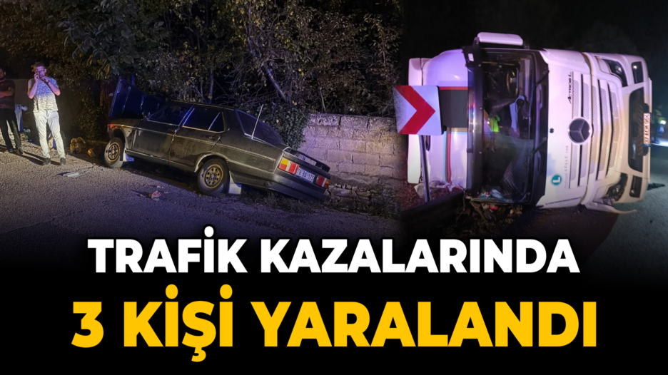 Karabük’te trafik kazaları: 3 yaralı