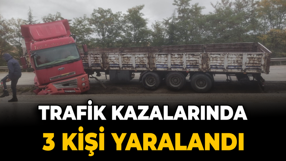 Karabük’te trafik kazaları: 3 yaralı