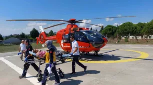 bayginlik geciren yasli kadin ambulans helikopterle hastaneye sevk edildi DT4XOb2l