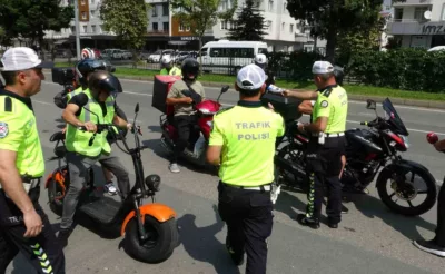 Ordu’da motosiklet sürücülerine denetim ve bilgilendirme