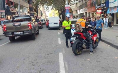 Polis ekiplerinden 7 motosiklet sürücüsüne 17 bin 960 lira ceza