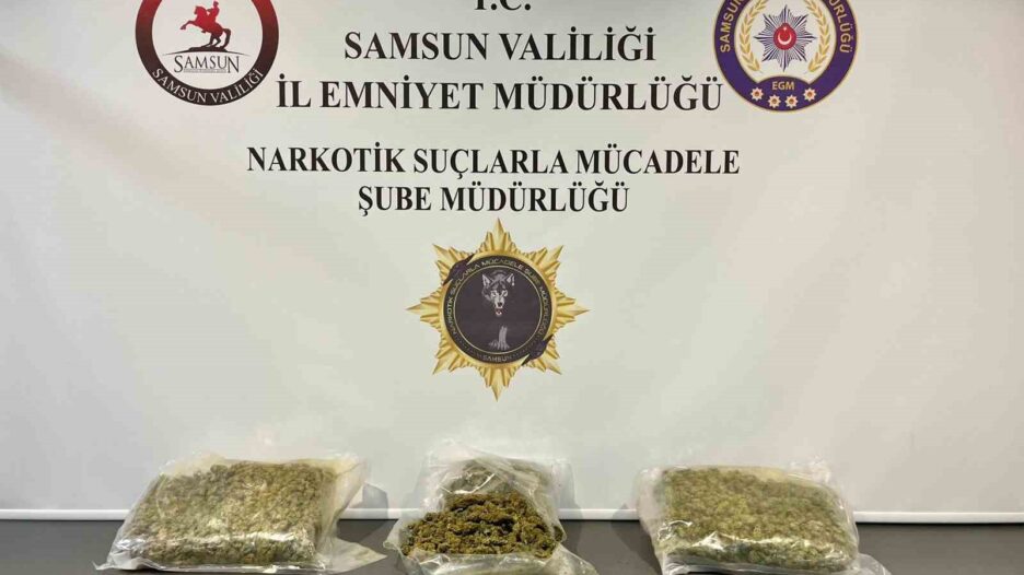 Samsun’da 2 kilo 160 gram skunk ve 352 gram metamfetamin ele geçirildi