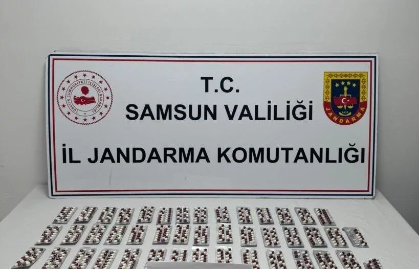 Samsun’da 947 adet sentetik ecza ele geçirildi