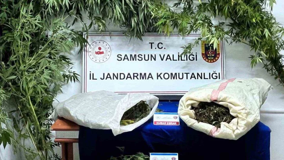 Samsun’da jandarma 8 kilo kubar esrar ele geçirdi