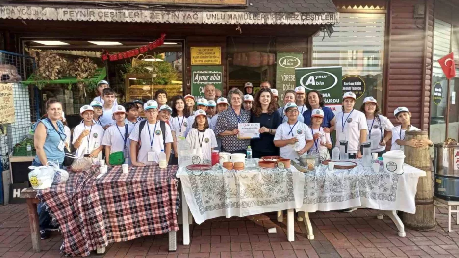 TÜBİTAK projesi  kapsamında Çaycuma’da öğrenciler manda yoğurdunu tattılar