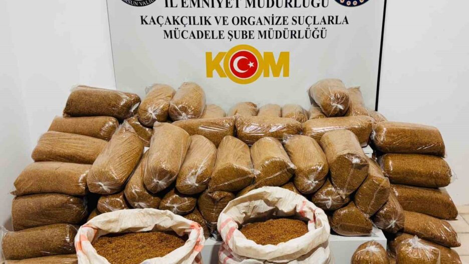 Samsun’da 510 kilo kaçak tütün ele geçirildi