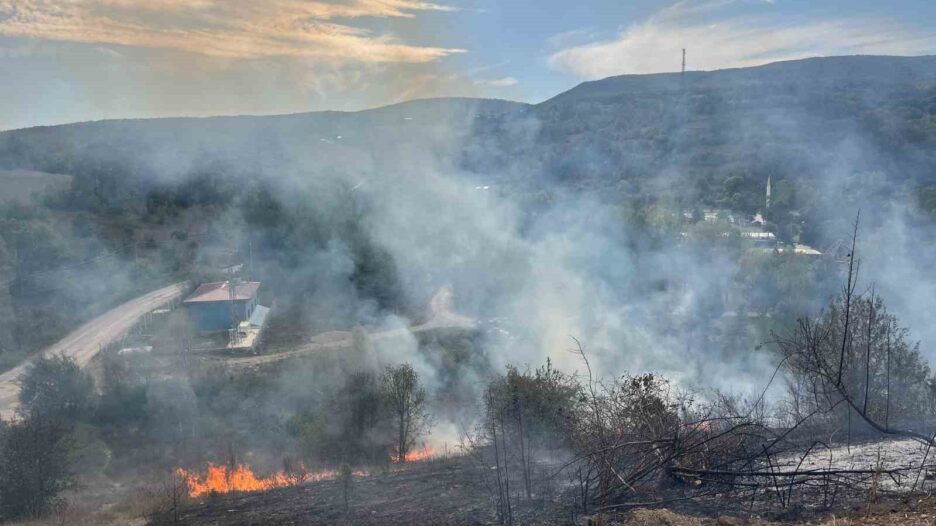 Samsun’da örtü yangını korkuttu