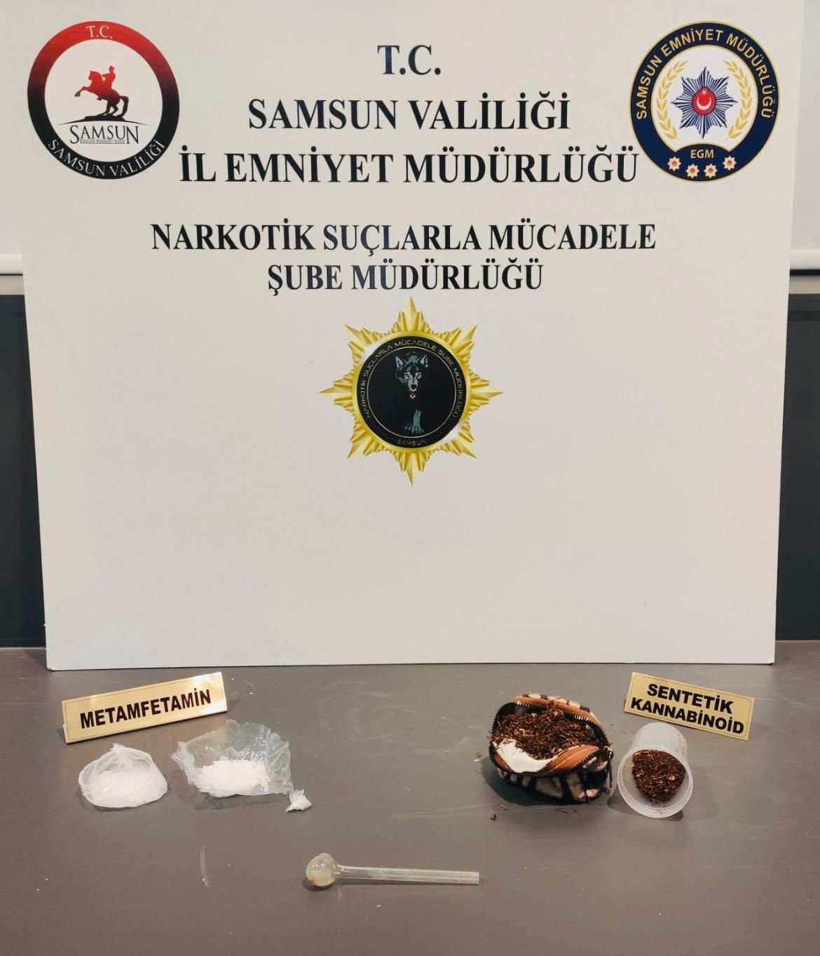 samsunda uyusturucuyla yakalanan kadin gozaltina alindi