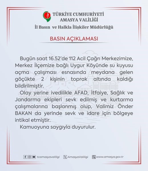 amasyada gocuk 2 kisi toprak altinda uVJaRevZ