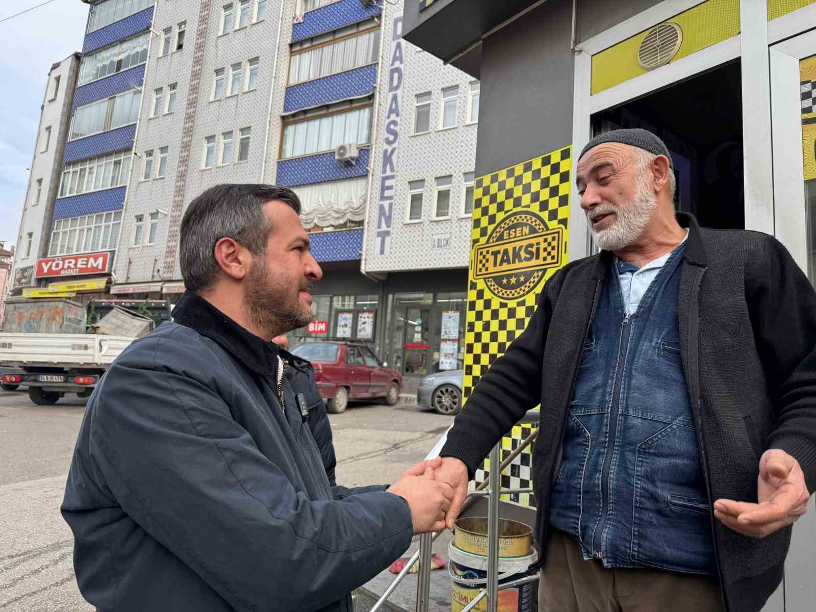 baskan cetinkaya esnaf ve vatandaslarin taleplerini dinledi