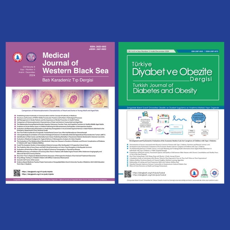 beun bati karadeniz tip dergisi ile turkiye diyabet ve obezite dergisinin yeni sayilari yayimlandi