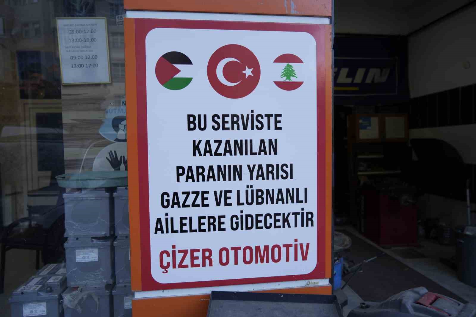 gumushanede otomobil servisinin gelirinin yarisi gazze ve lubnana gidiyor jz9ED2mm