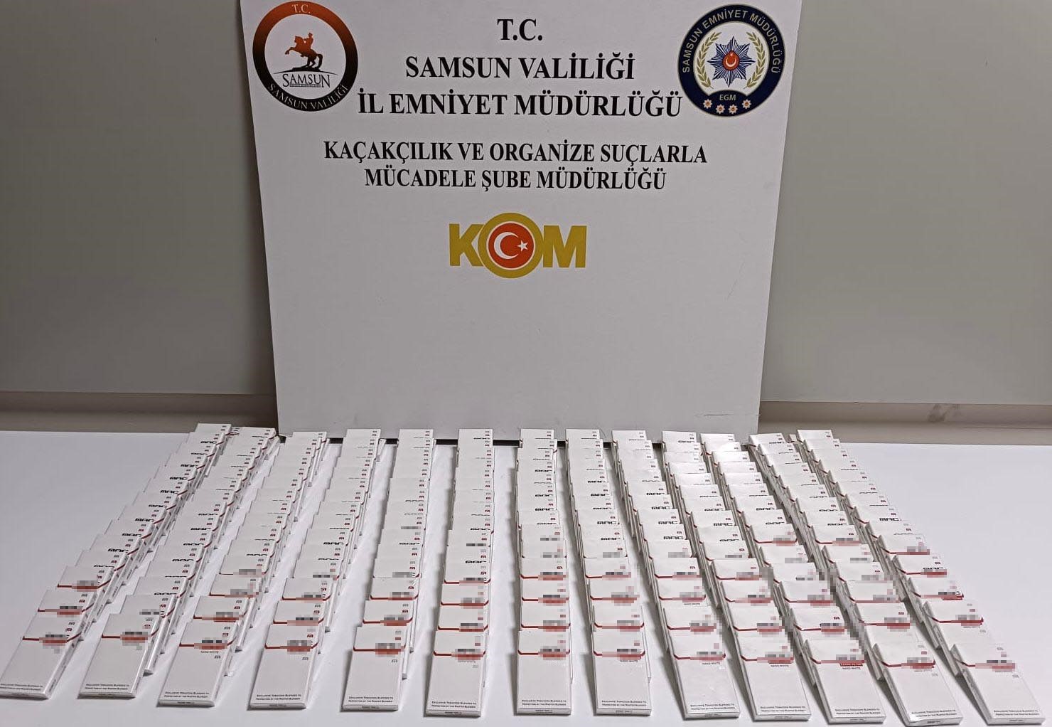 samsunda gumruk kacagi sigara ele gecirildi