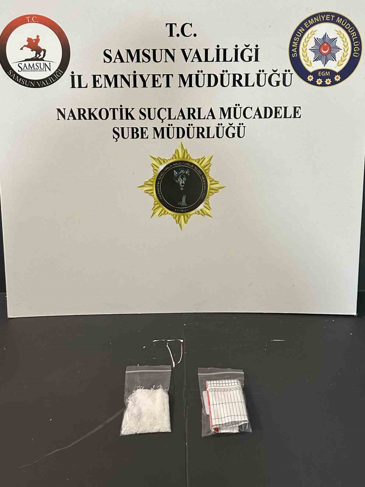 samsunda uyusturucuyla yakalanan sahis gozaltina alindi 6Cb74Gna