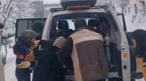 yolu kapanan koydeki hasta kadin paletli ambulansla hastaneye ulastirildi g8HwjwwX