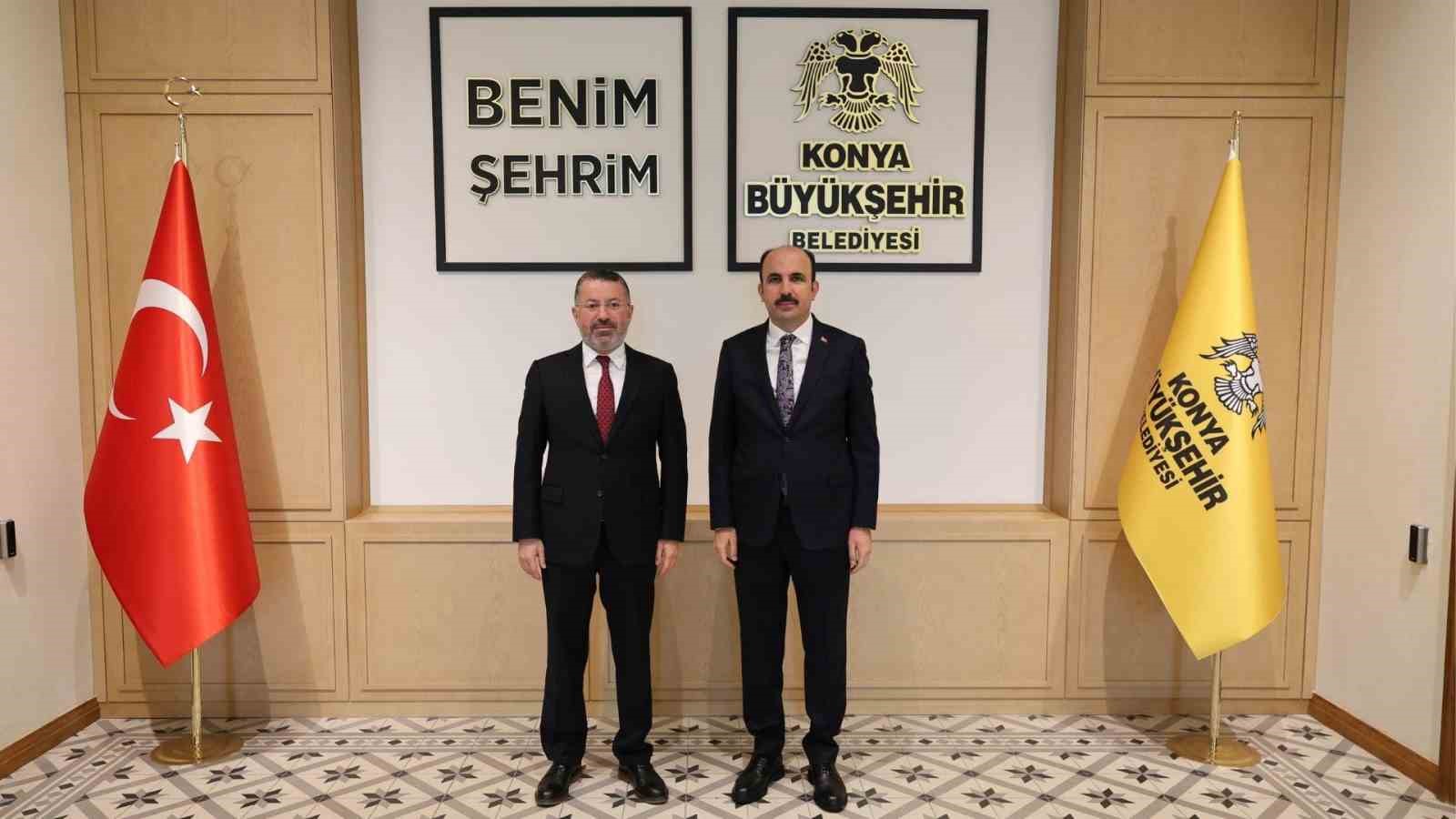 rektor kirisik konya buyuksehir belediye baskani altay ile bir araya geldi