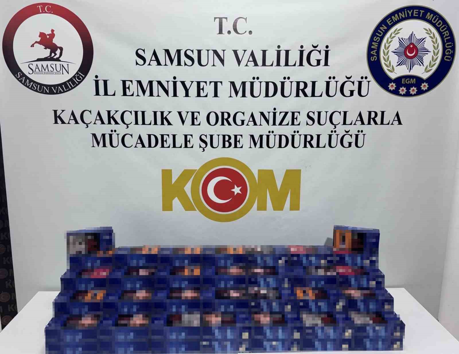 samsunda 20 bin adet kacak makaron ele gecirildi