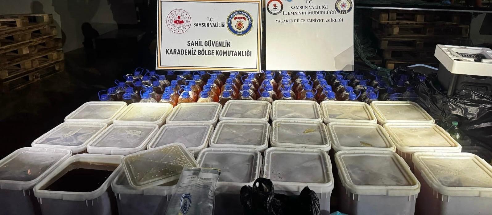 samsunda balikci deknesine kacak bal operasyonu 1 ton 240 kilo bal ele gecirildi jykKatuC