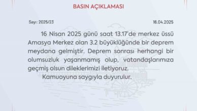 amasya valiliginden 32 depremle ilgili aciklama bir olumsuzluk yok fT5GbdhB