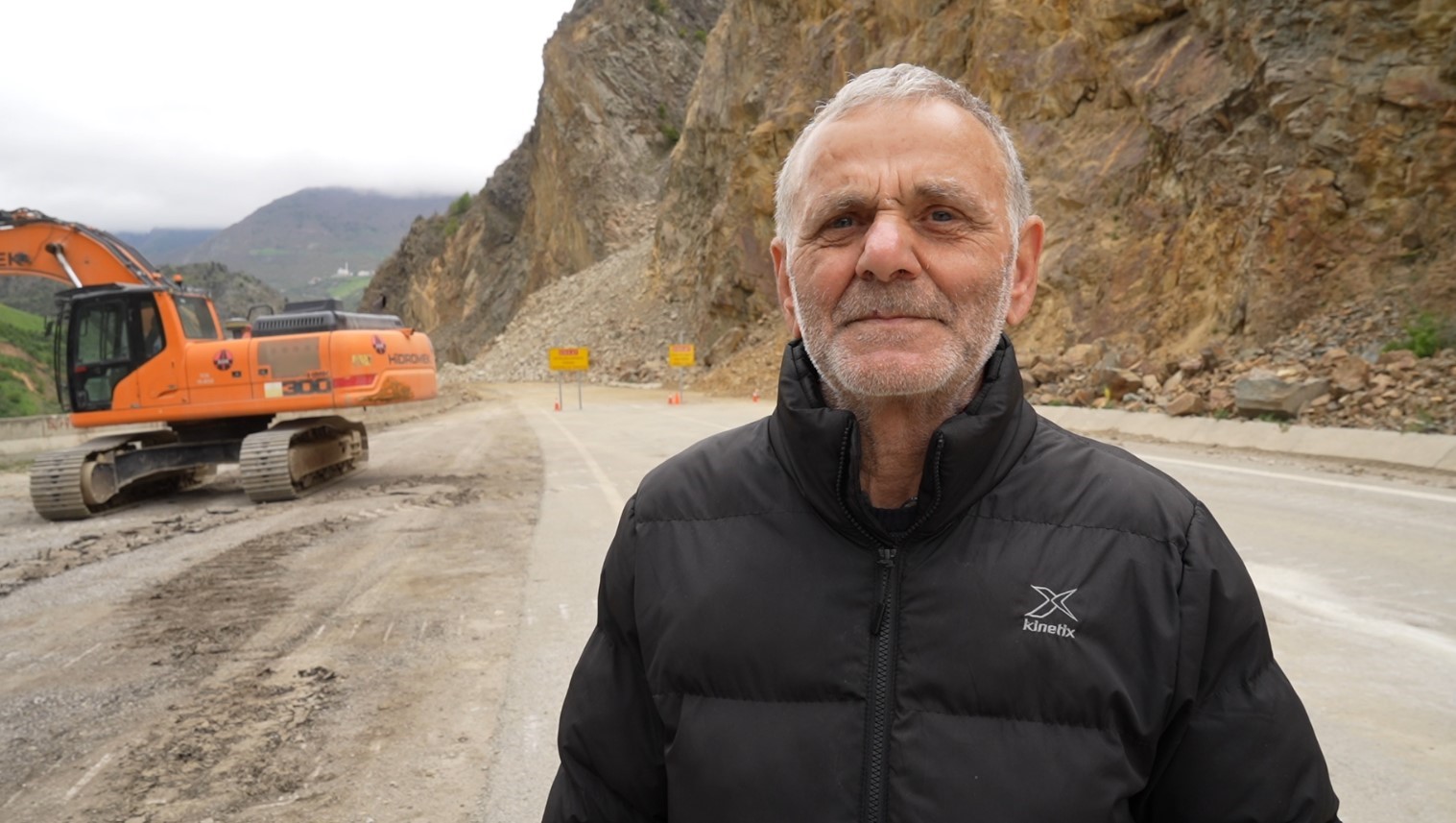 gumushane giresun karayolundaki heyelanda faciayi engelleyen ihbari yapan vatandas konustu
