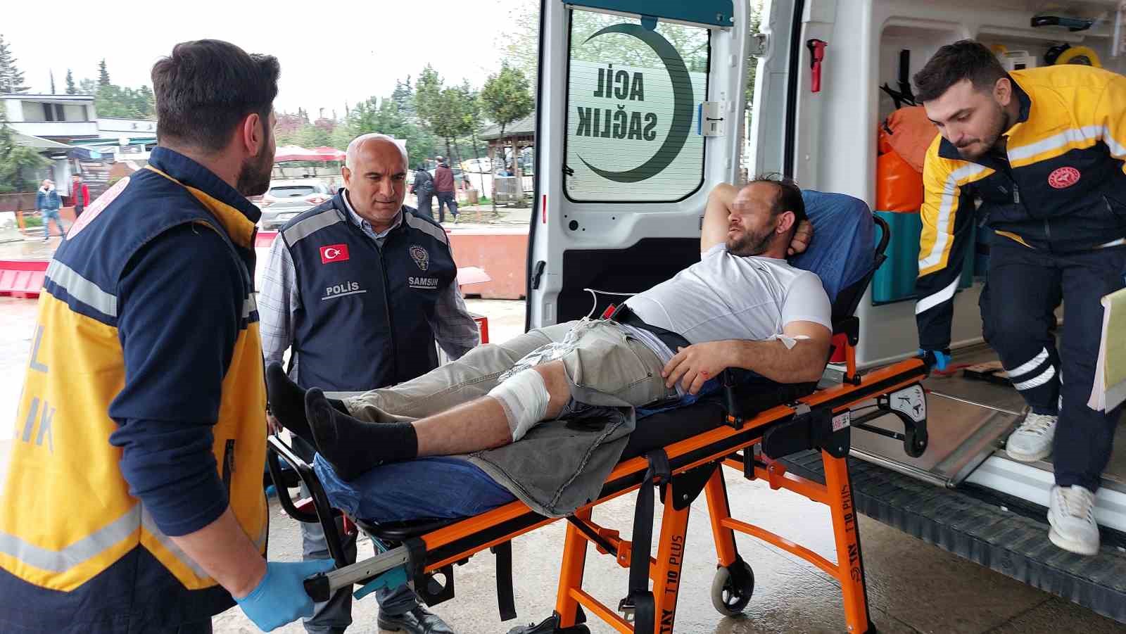 kavgada silahli saldiriya ugrayarak hastanelik oldu