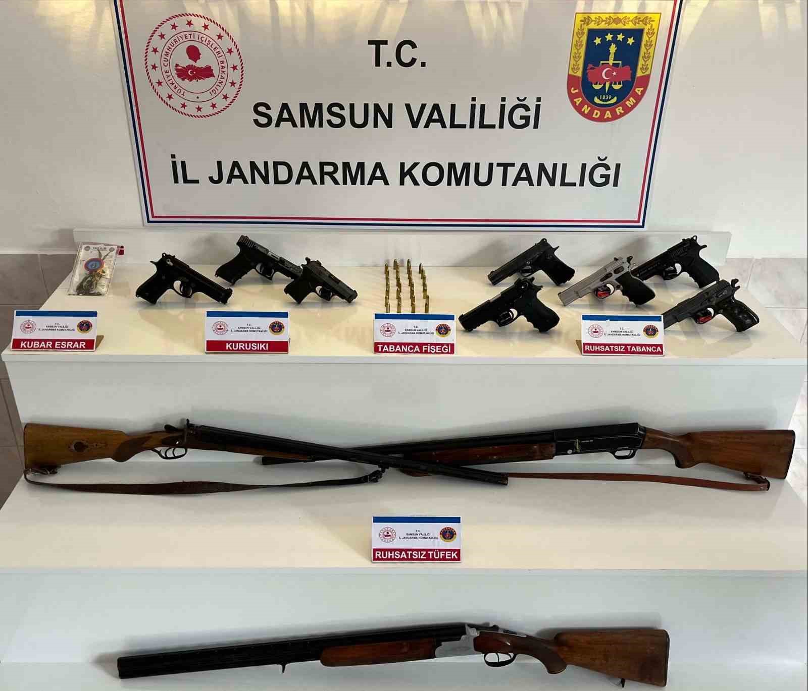 samsunda silah operasyonu 6 kisi yakalandi
