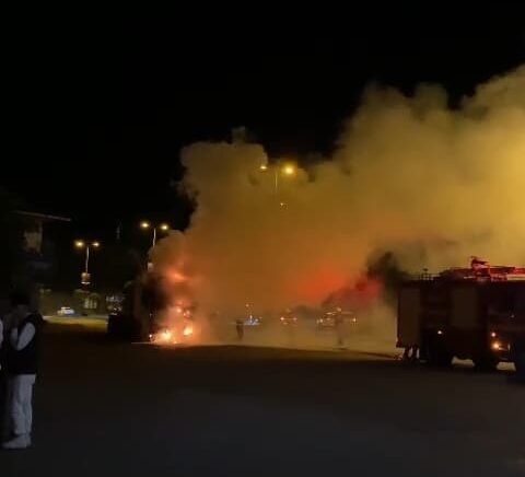 ereglide seyir halindeki tir alev aldi nbJd2bIR