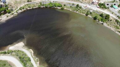 torul baraj golunde alg patlamasi golet yuzeyini koyu renge burudu vuUNiDjY